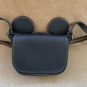 PATRICIA SADDLE IN GLOVE CALF LEATHER MICKEY EARS